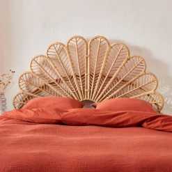 Natural rattan headboard