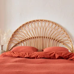 Natural rattan headboard