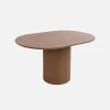 Oblong coffee table with carved wood effect