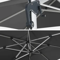 Offset rectangular parasol 3x4m
