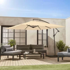 Offset square parasol 3x3m