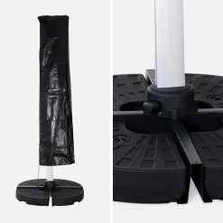 Offset square parasol 3x3m