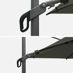 Offset square parasol 3x3m