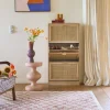 Old pink and cream checkerboard interior rug
