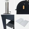 Outdoor charcoal pizza oven, pizza stone and chimney