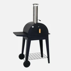 Outdoor charcoal pizza oven, pizza stone and chimney