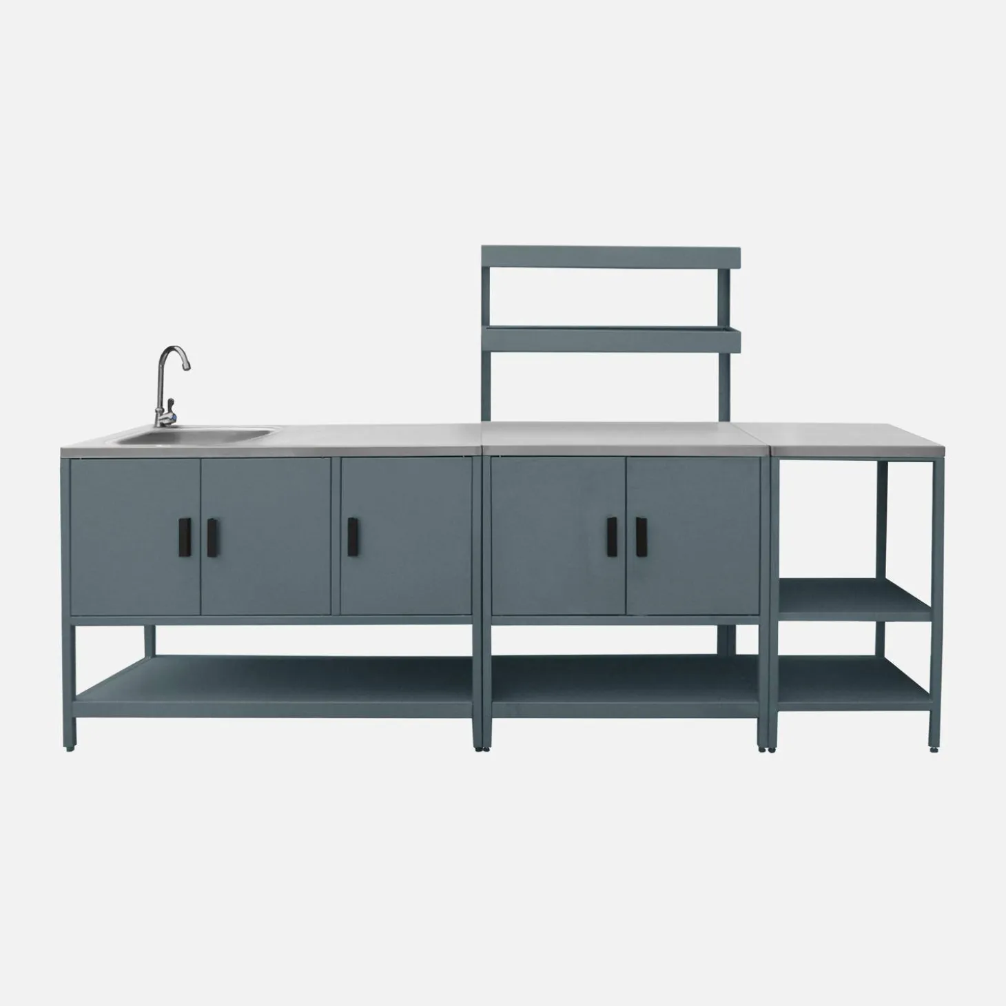 Outdoor kitchen 3 modules in stainless steel