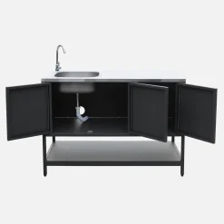 Outdoor kitchen 3 modules in stainless steel