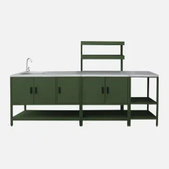 Outdoor kitchen 3 modules in stainless steel