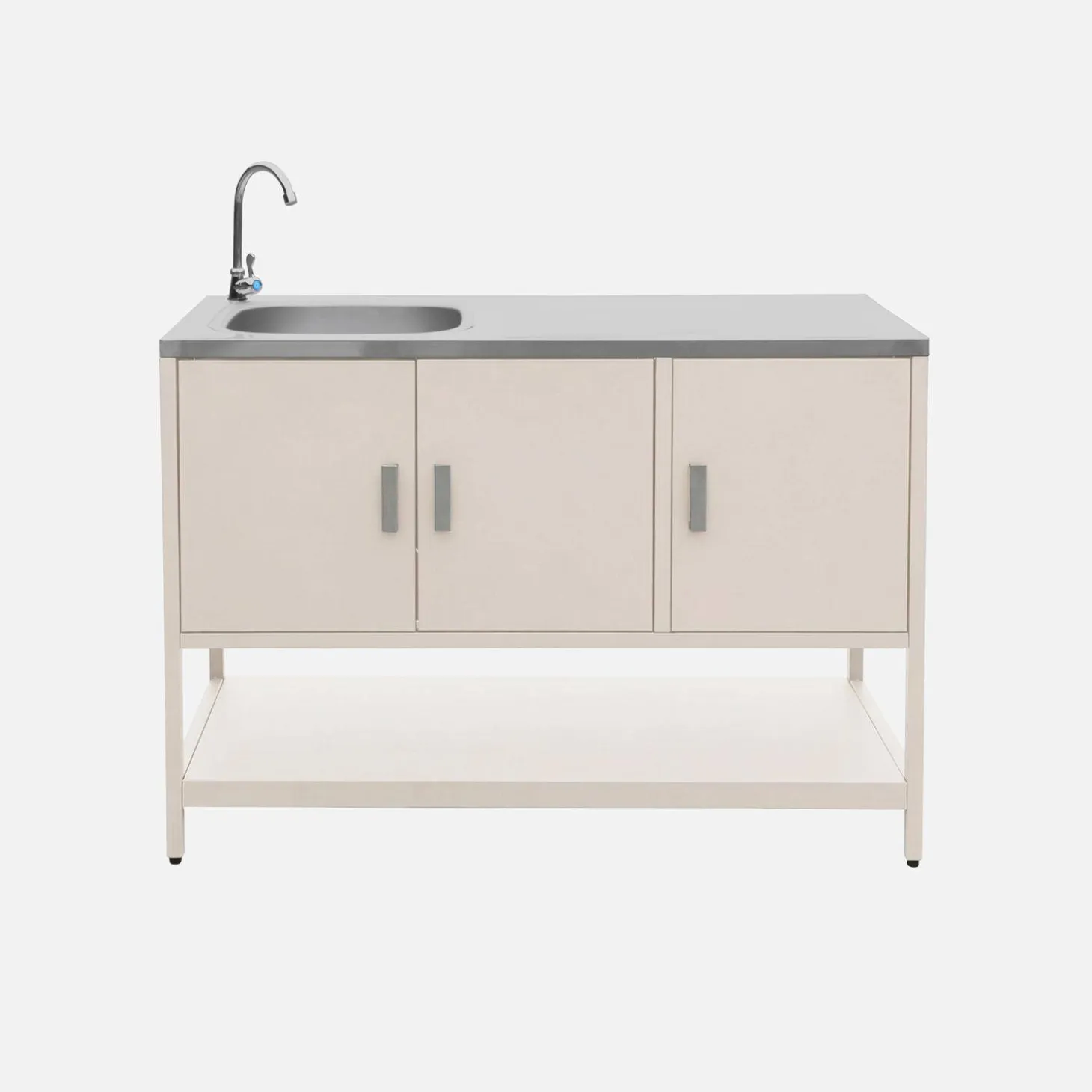 Outdoor kitchen 3 modules in stainless steel