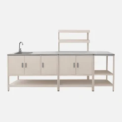 Outdoor kitchen 3 modules in stainless steel