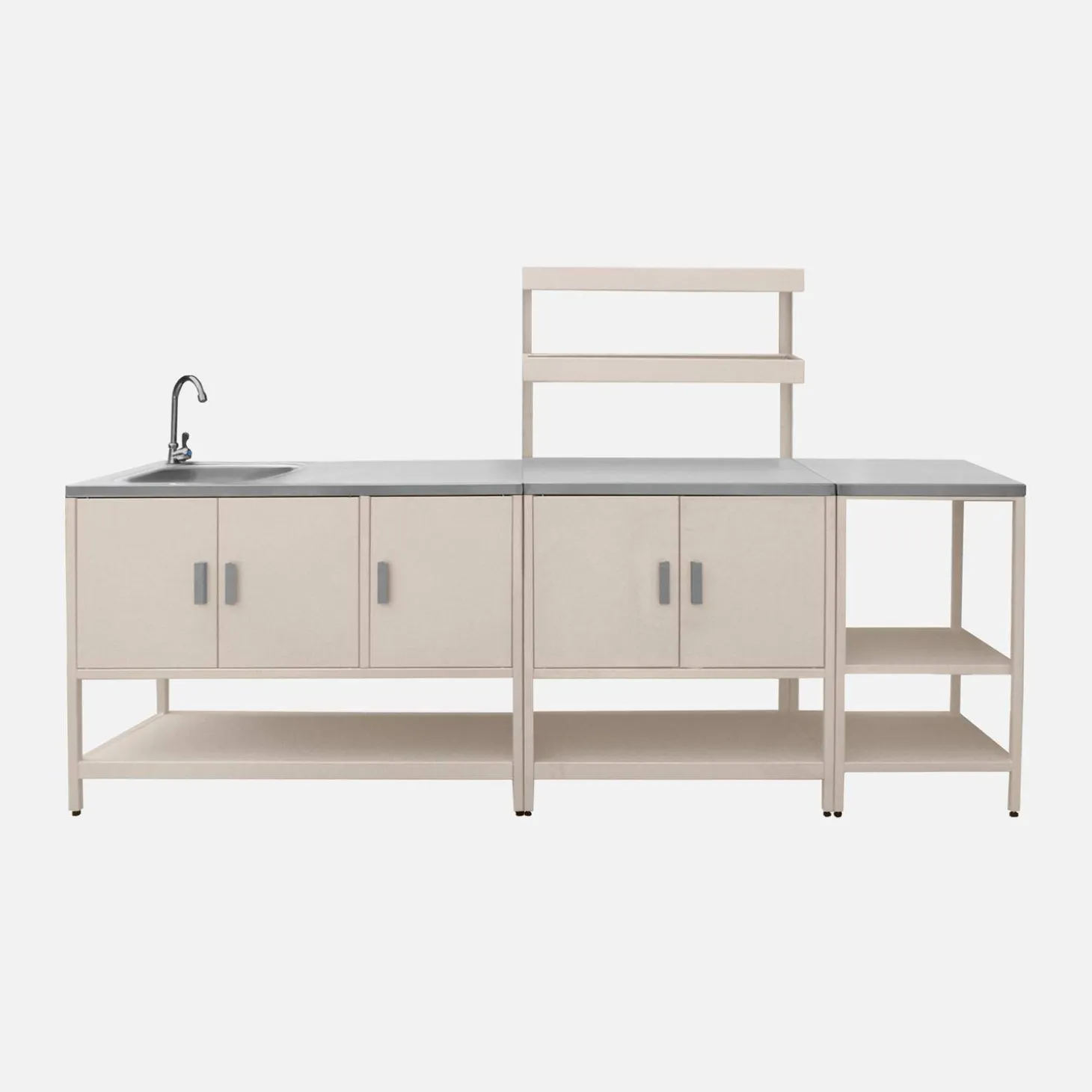 Outdoor kitchen 3 modules in stainless steel