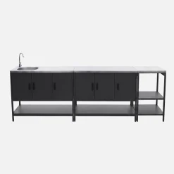 Outdoor kitchen 3 modules stainless steel