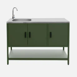 Outdoor kitchen 3 modules stainless steel