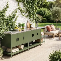Outdoor kitchen 3 modules stainless steel
