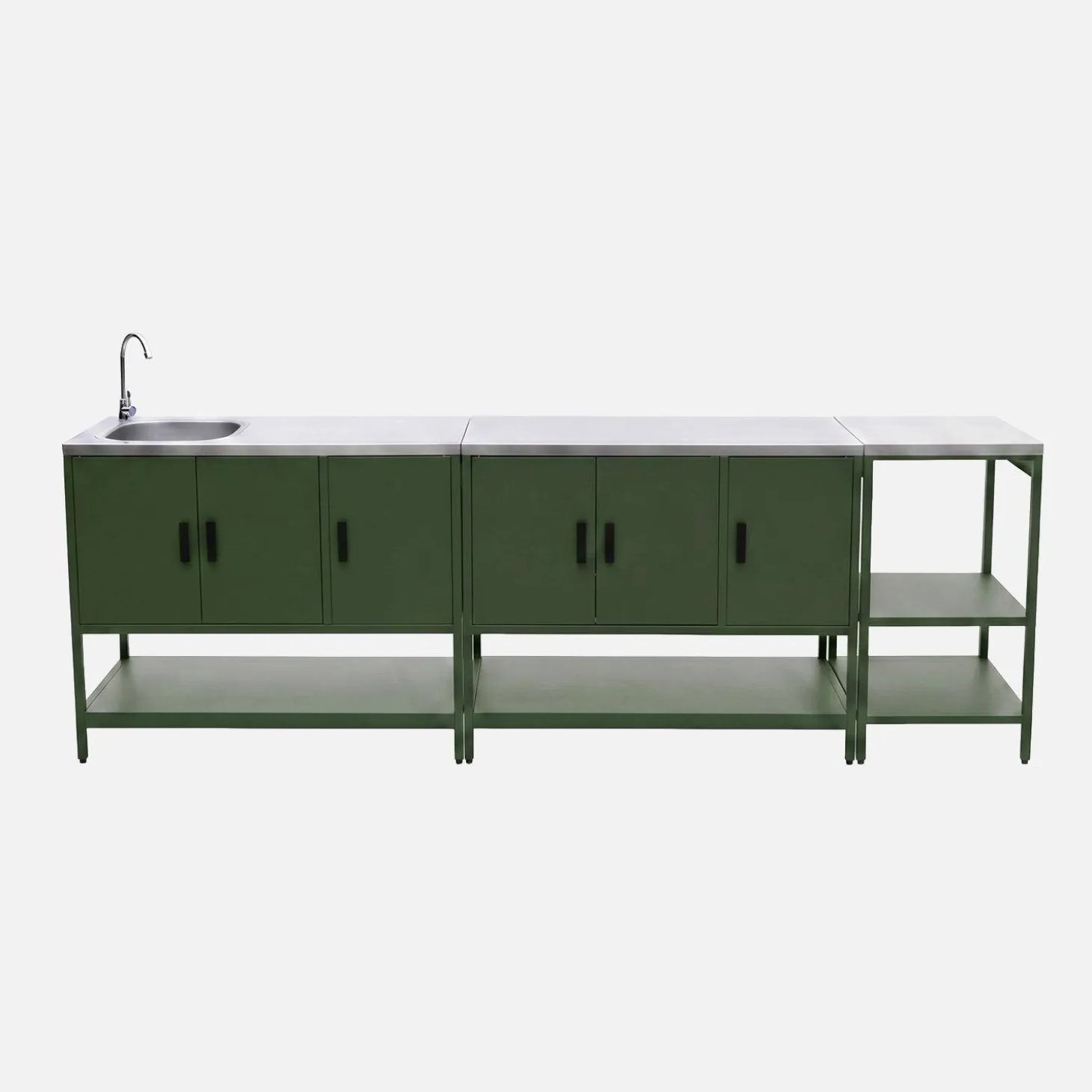 Outdoor kitchen 3 modules stainless steel