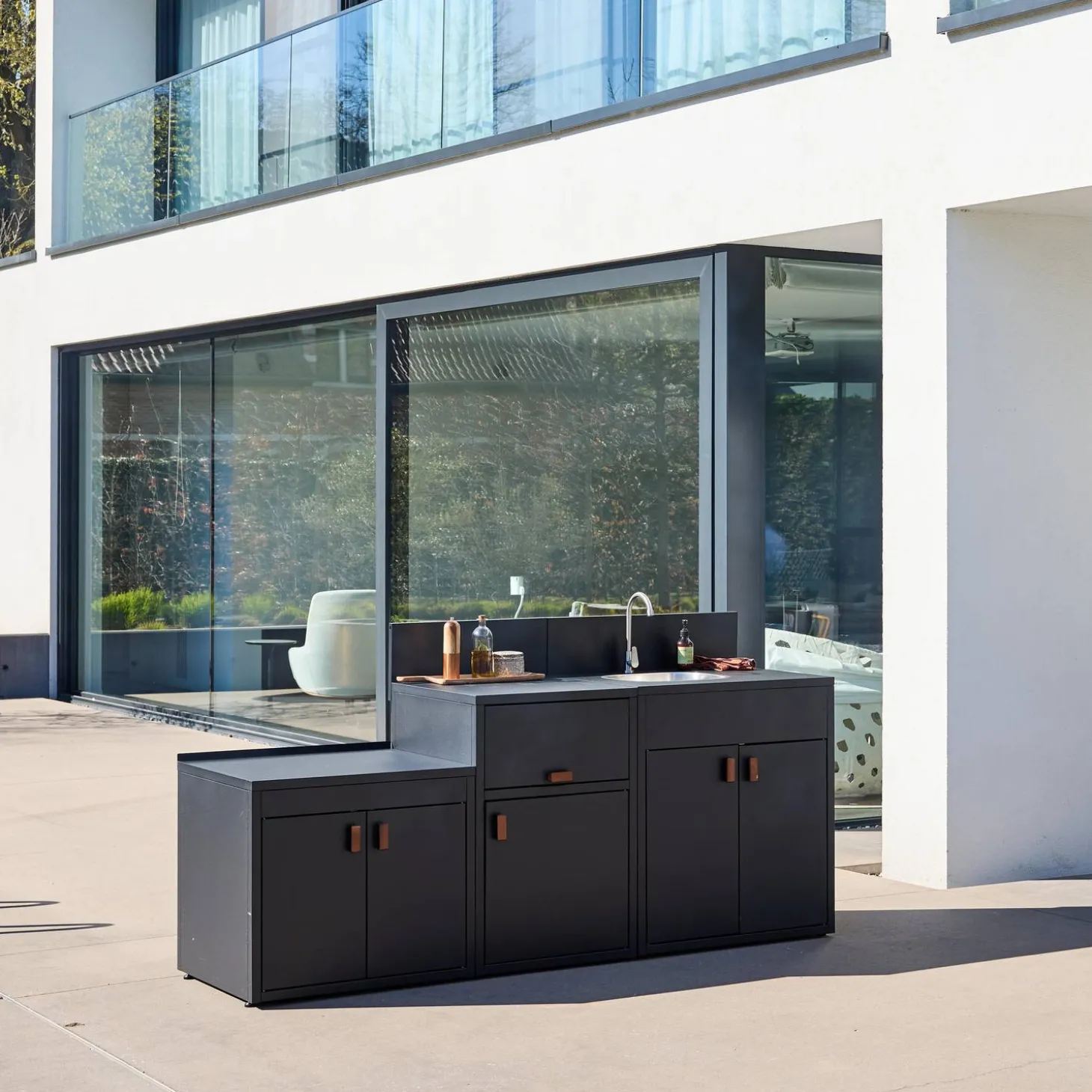 Outdoor kitchen 3 stainless steel modules