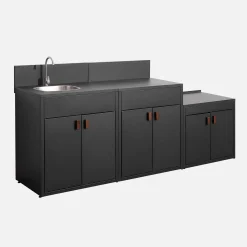 Outdoor kitchen 3 stainless steel modules