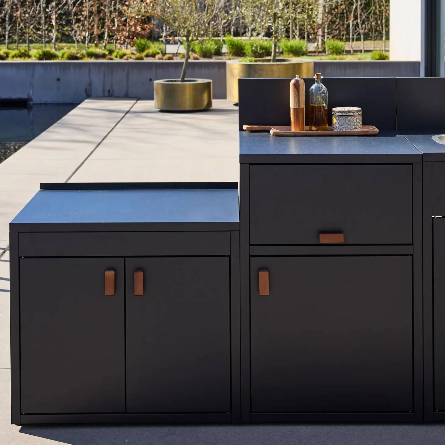 Outdoor kitchen 3 stainless steel modules