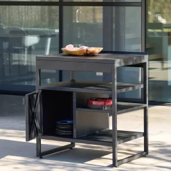 Outdoor kitchen steel 1 door 3 shelves L80cm