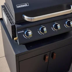 Outdoor kitchen steel 2 doors L75.5cm