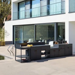 Outdoor kitchen 6 steel modules