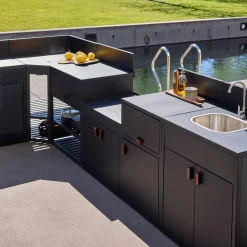 Outdoor kitchen 6 steel modules