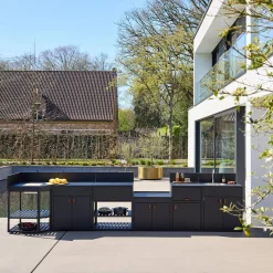 Outdoor kitchen 6 steel modules