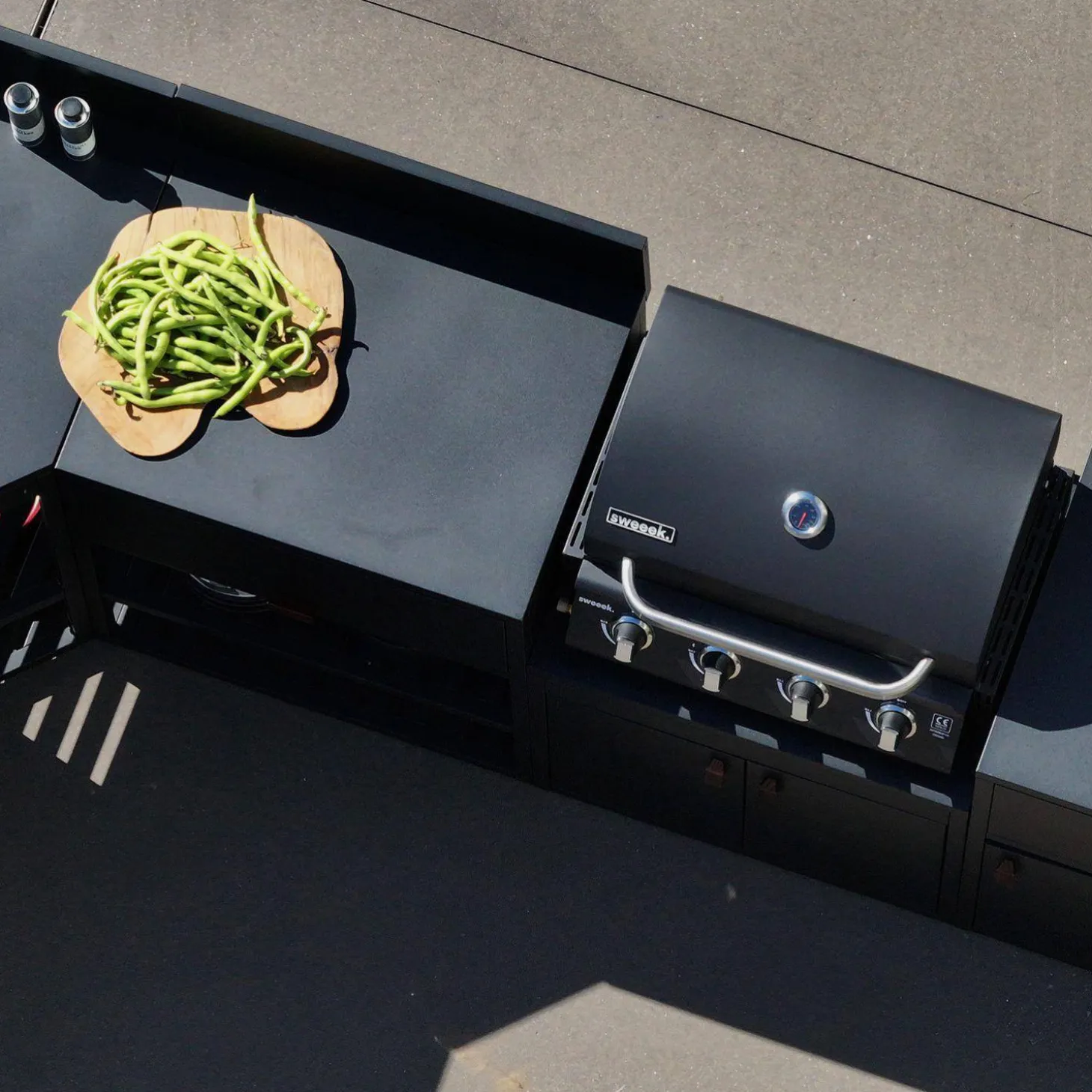 Outdoor kitchen 6 steel modules