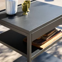 Outdoor kitchen steel 2 shelves L80cm