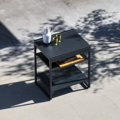 Outdoor kitchen steel 2 shelves L80cm