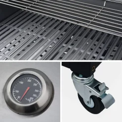 Outdoor kitchen steel with American gas grill 5 burners