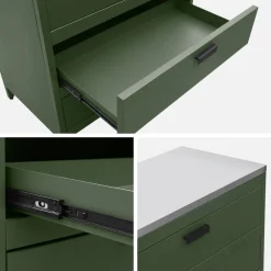 Outdoor kitchen with charcoal barbecue and 5 modules with sink
