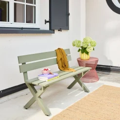 Outdoor side table steel mesh design