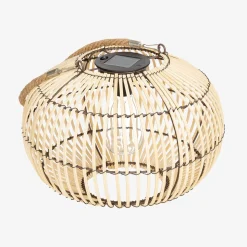 Outdoor solar LED rattan lamp Ø 31.5cm