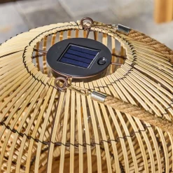 Outdoor solar LED rattan lamp Ø 31.5cm