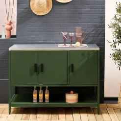 Outdoor steel kitchen 3 doors, 1 shelf L120cm