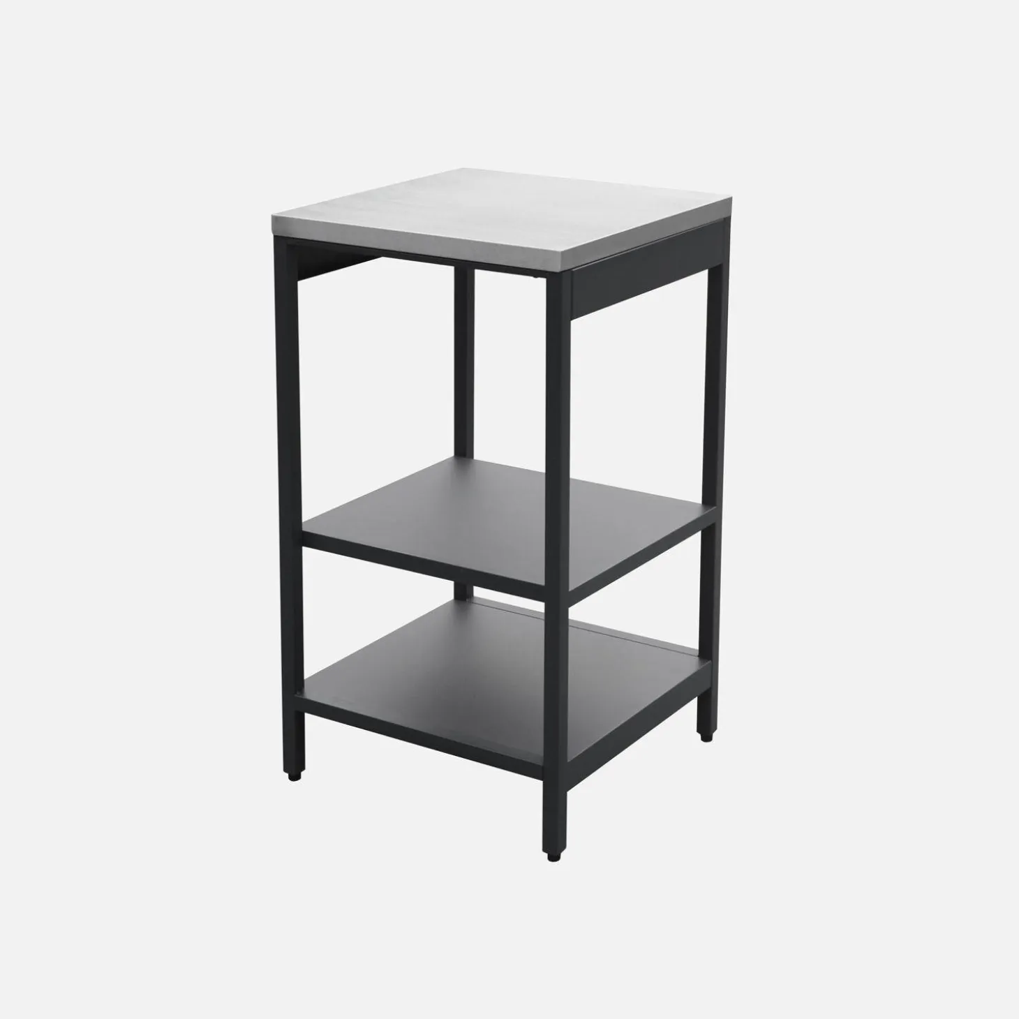 Outdoor steel kitchen with 2 shelves L49cm