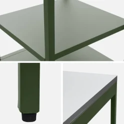 Outdoor steel kitchen with 2 shelves L49cm