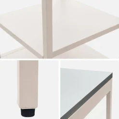 Outdoor steel kitchen with 2 shelves L49cm