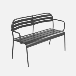 Outdoor steel 2-seater bench