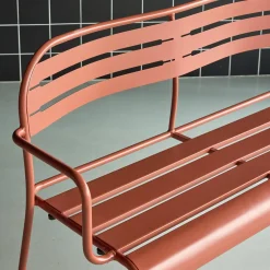 Outdoor steel 2-seater bench