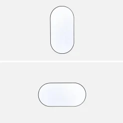 Oval aluminium mirror 120cm