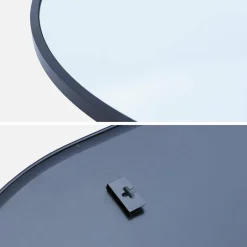 Oval aluminium mirror 120cm