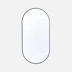 Oval aluminium mirror 120cm
