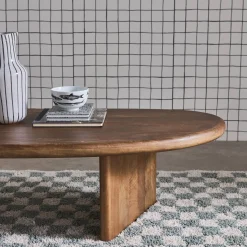 Oval coffee table mango wood