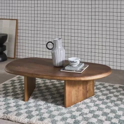 Oval coffee table mango wood