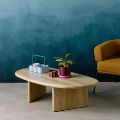 Oval coffee table mango wood