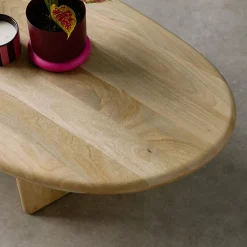Oval coffee table mango wood