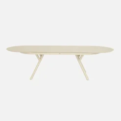 Oval extendable aluminum garden table 220/280 cm seats 10